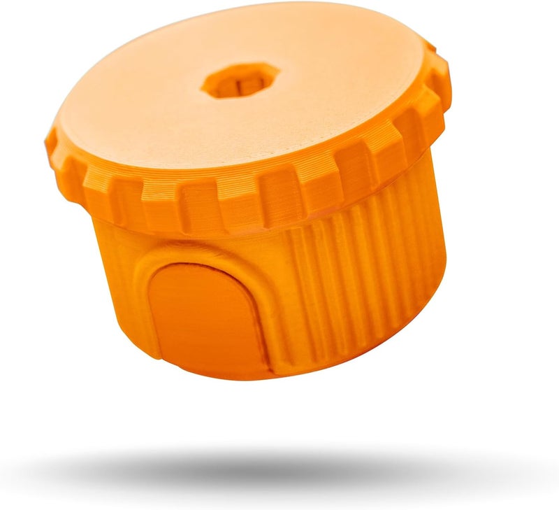 Bow Buddy Store Violin Rosin & Bow Tool – Drop-Resistant, Refillable Rosin with Rotating Cover Guide & Integrated Bow Wrench for Violin, Viola & Cello (Orange) - Image 5